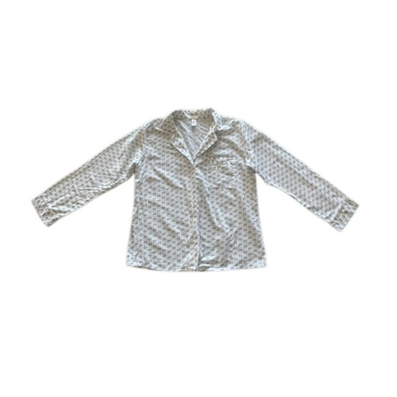Eberjey Floral Print Cotton Button Down Long Sleeve Pajama Top Women’s Small - Picture 1 of 11